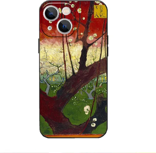 Vista 8 de Funda para iPhone 13 Pro, diseño de arte estético, Van Gogh con flores de almendra, funda para teléfono a prueba de golpes, para mujeres y niñas