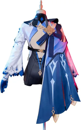 Vista 3 de Genfeli Disfraz de cosplay de Genshin Impact Eula Cosplay conjunto completo de juego de rol, trajes de Halloween - S