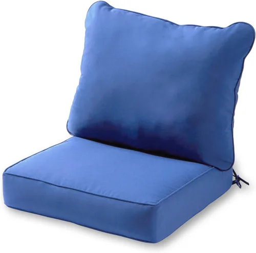 Vista 25 de Greendale Home Fashions Juego de cojines de asiento profundo para exterior de 2 piezas, Adobe Ártico