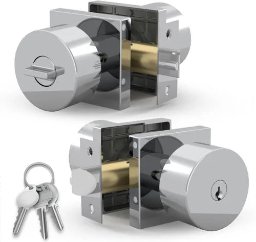 Vista 27 de Mega Handles - Cerradura de cerrojo SUANA I Cerradura de entrada - Cerradura de cerrojo cuadrada de alta resistencia para puertas zurdas o diestras