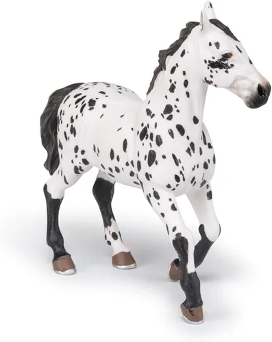 Vista 7 de Papo - Figura de caballo Appaloosa negra realista para niños - A partir de 3 años - Colección de caballos y ponis - Juego educativo para montar a