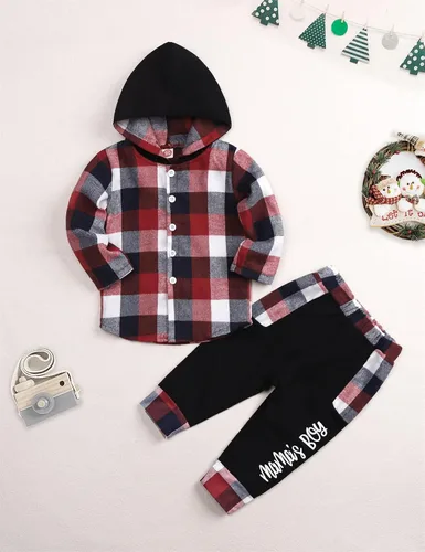 Vista 23 de Conjunto de ropa para bebés y niños pequeños, camisa con capucha y pantalones deportivos para otoño e invierno