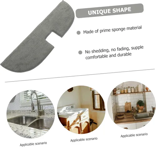 Vista 6 de OSALADI Alfombrilla antiderrames para bañera para fregadero de cocina, soporte de esponja absorbente, lavable, protector de fregadero reutilizable