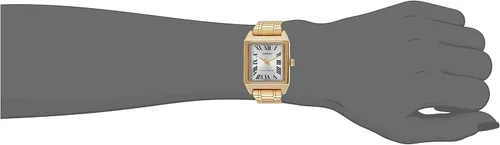 Vista 6 de Casio LTP-V007G-9B - Reloj de vestir rectangular de acero inoxidable con esfera dorada romana para mujer, Oro, Movimiento de cuarzo