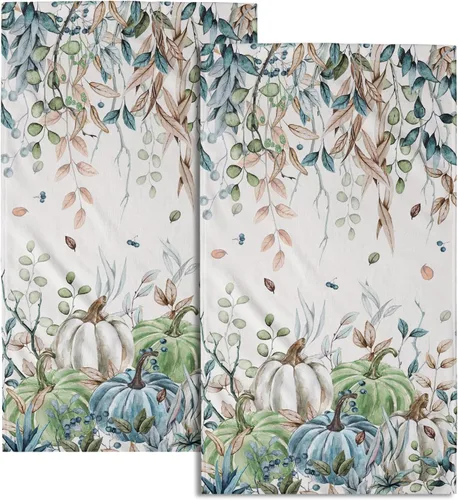 Vista 47 de Giwawa Juego de 2 toallas de mano vintage con diseño de oso y ciervo, diseño de alce y árbol, toalla de cara súper suave para baño, cocina, hombre