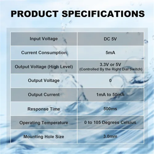 Vista 6 de Sensor de nivel de agua/líquido sin contacto compatible con Arduino, Raspberry Pi y otras placas base. para producción industrial, acuario, solución