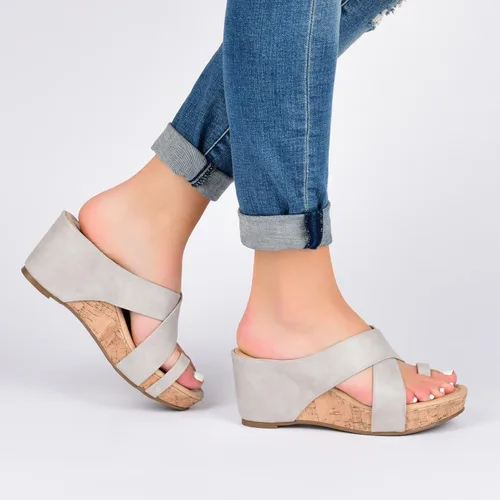 Vista 7 de Journee Collection Rayna - Sandalias de cuña para mujer