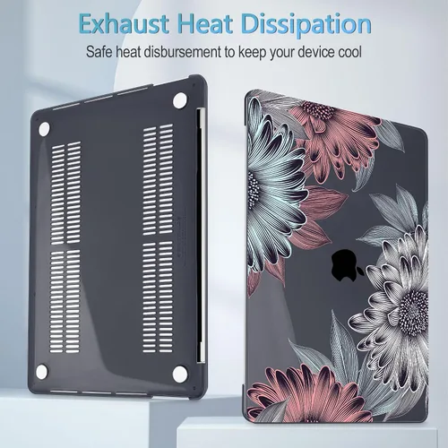 Vista 5 de Mektron para MacBook Air 13 Funda A1466/A1369 (Versión 2010-2017), Cubierta de carcasa rígida de plástico con fijación a presión para MacBook Air