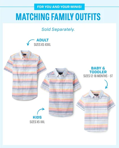 Vista 25 de The Children's Place - Camisa de manga corta con botones para niños grandes