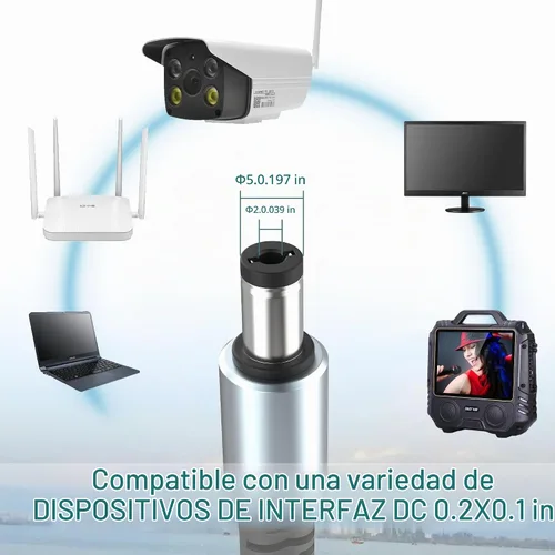 Vista 4 de Cable de alimentación USB C a CC de 3.3 pies x 0.1 in, para laptop Starlink mini cable de carga USB C entrada a salida DC5521 20V5A, funciona