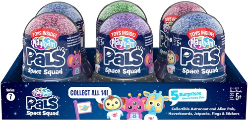 Vista 5 de Educational Insights Playfoam Pals Space Squad - Paquete de 6, juguete sensorial para niños y niñas, a partir de 3 años