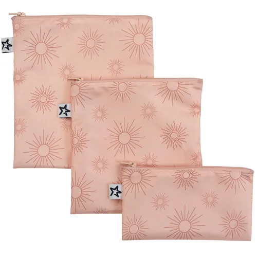 Vista 14 de Tiny Twinkle Bolsas reutilizables para bocadillos para niños – paquete de 3 bolsas para aperitivos y bolsa para sándwich para niños pequeños
