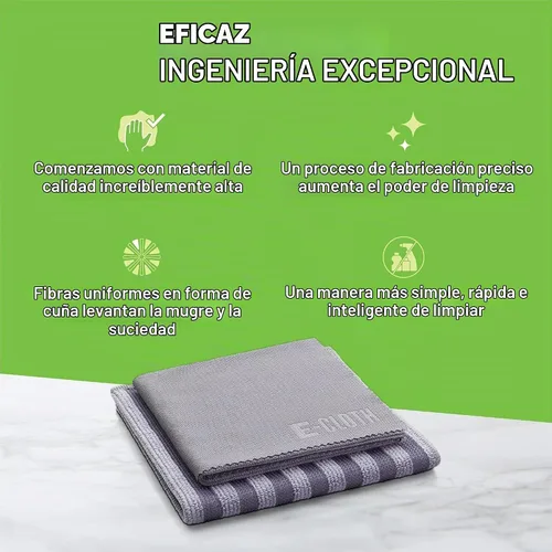 Vista 7 de Kit de Paño de Limpieza de Microfibra de Acero Inoxidable E-Cloth - Limpiador de Acero Inoxidable para Electrodomésticos, Horno, Estufa y Más