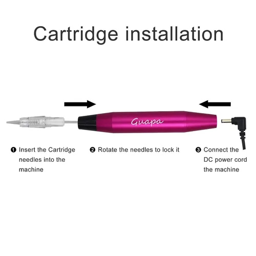 Vista 3 de Guapa Microblading máquina de tatuaje eléctrica MST máquina de maquillaje permanente dispositivo de pistola de tatuaje con 50 agujas de cartucho