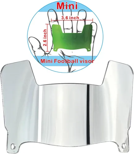 Vista 13 de Visera de casco de fútbol mini transparente con clips de ajuste universal para coleccionistas y exhibición