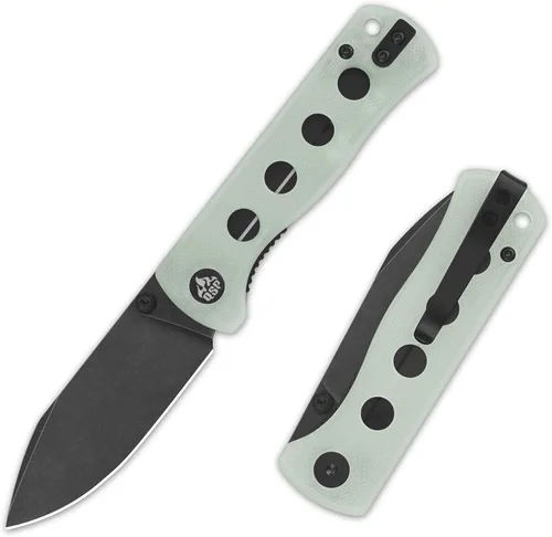 Vista 23 de QSP Canary Folder - Cuchillo plegable de bolsillo, hoja de 7.21 cm Sandvik 14C28N con acabado negro lavado a la piedra, mango G10 negro, bloqueo