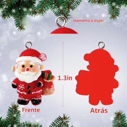 Vista 4 de kockuu Mini adornos navideños para decoración de árboles, manualidades