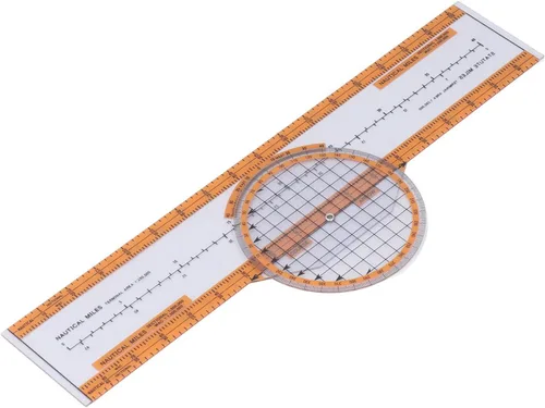 Vista 3 de Plastic Computer Aviation Pilot Calculator with Turntable for Training Wind Vectoring Solutions Ground Speed Fuel Calculation