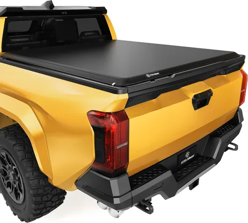 Vista 21 de YITAMOTOR - Cubierta suave enrollable para plataforma de camioneta, Tonneau, compatible con Toyota Tacoma 2016-2023 (Excl. Edición Trail)