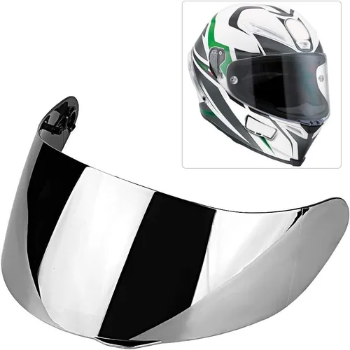 Vista 2 de Visera de casco para K1 K3 K5, chapada, cara completa, material de PC, antivaho