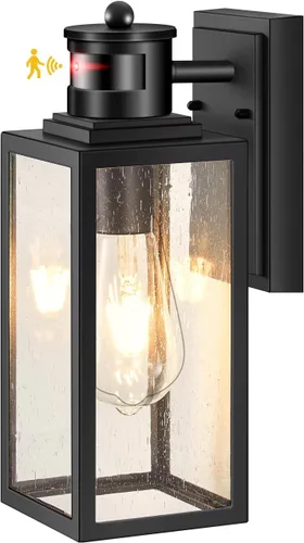 Vista 21 de VIANIS Lámpara de pared dorada para exteriores, sensor de anochecer a amanecer, apliques de montaje en pared exterior linternas luminaria para casa