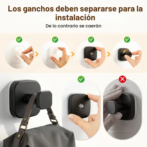 Vista 4 de 3 ganchos de ventosa para ducha, ganchos de ventosa para ducha, ganchos de puerta para colgar bata, lufa, ganchos de pared extraíbles para ventana