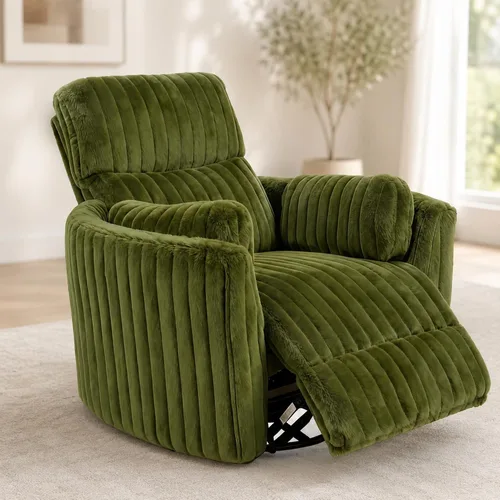 Vista 8 de Sillón reclinable eléctrico con 2 almohadas, color gris oscuro