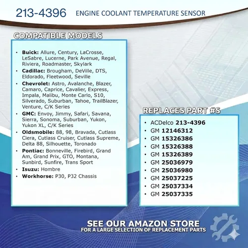 Vista 4 de Sensor profesional de temperatura del refrigerante del motor del reemplazo 213-4396 garantía de 12 meses