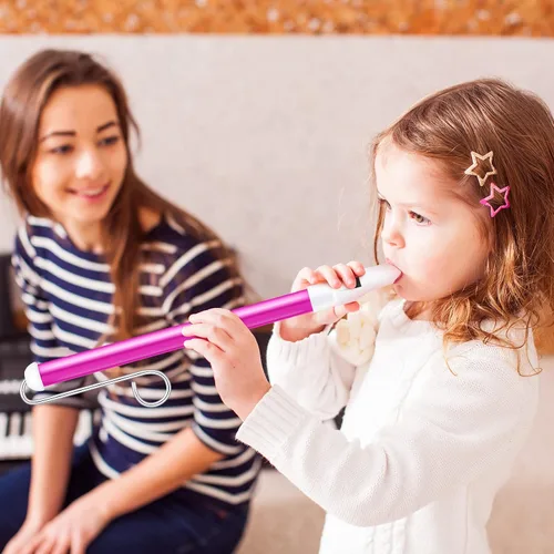 Vista 5 de 2 piezas de silbato deslizante para adultos, juguete de silbato de diapositiva, instrumento musical, juguete para juegos de padres e hijos, azul