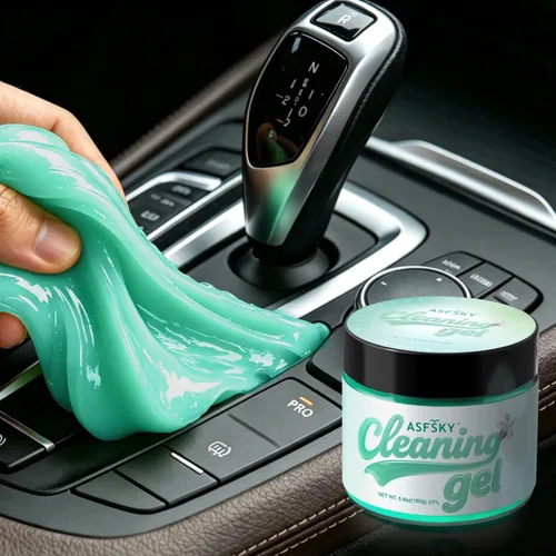 Vista 2 de ASFSKY Gel de limpieza de coche (verde, magnolia), masilla de limpieza universal de polvo, limpiador de interior de coche, removedor de polvo