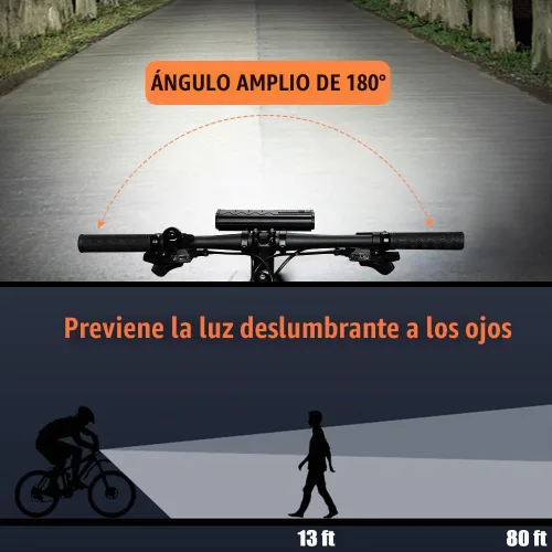 Vista 3 de Best Bright Bike Light for Night Riding, 1000 Lumen Bicycle Light High Beam Low Beam, Rechargeable Bicycle Headlight Set, Waterproof Bike Headlight