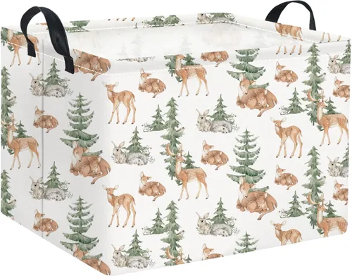 Vista 14 de Cestas para Bebé Cestas de Juguetes para Niños y Niñas Cesta de Regalo del Bosque Vacía Bonita Contenedor de Almacenamiento Caja Organizadora Animal