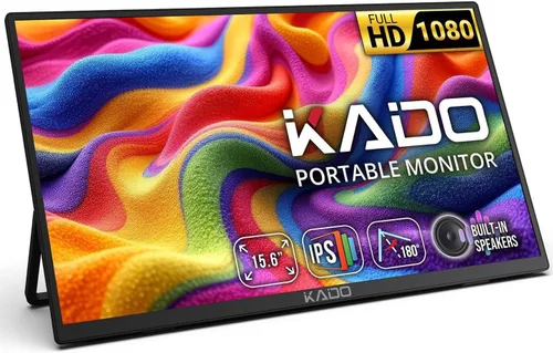 Vista 9 de Kado Paquete de 2 monitores portátiles FHD de 15.6" para computadora
