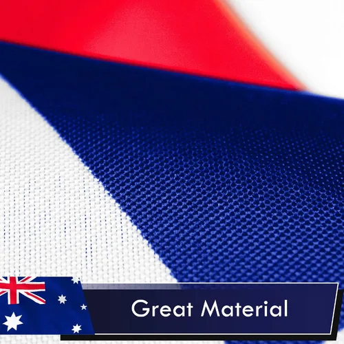 Vista 4 de G128 Bandera de Australia, 3 x 5 pies, serie LiteWeave, impresa en poliéster 100D, bandera de país, colores vibrantes, ojales de latón