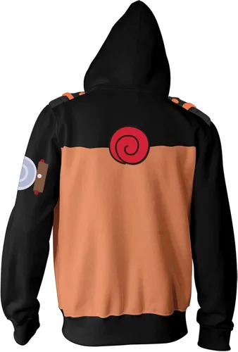 Vista 3 de Ripple Junction Naruto Shippuden - Sudadera con capucha para hombre, estilo militar
