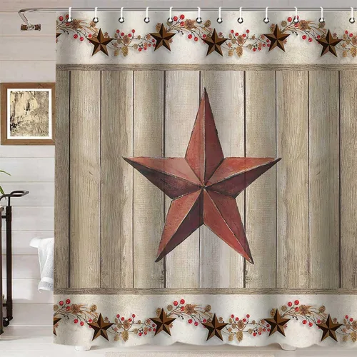 Vista 31 de Namdeva Cortina de ducha con bandera estadounidense, diseño de estrellas y rayas patrióticas, 4 de julio, Día de la Independencia, tablero