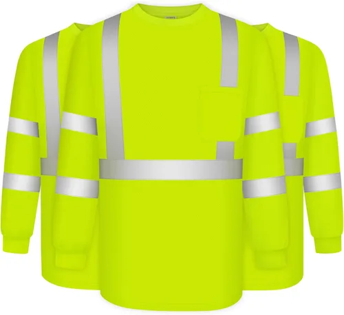 Vista 14 de TCCFCCT Camisas de seguridad para hombre reflectantes Clase 3 de manga larga de alta visibilidad, camisas de alta visibilidad para hombre y mujer