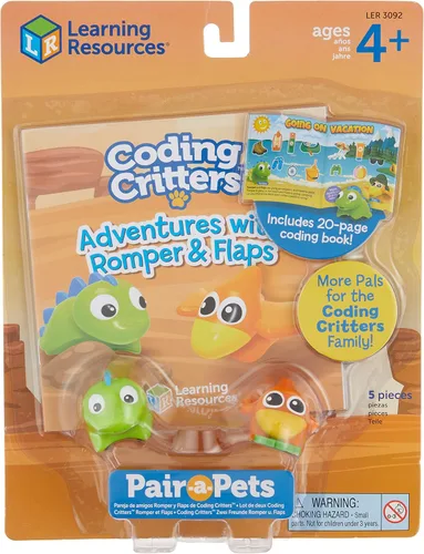 Vista 6 de Learning Resources Coding Critters Pair a Pets Bunnies Fluffy & Buffy, juguete de codificación temprana sin pantalla para niños, juguete interactivo