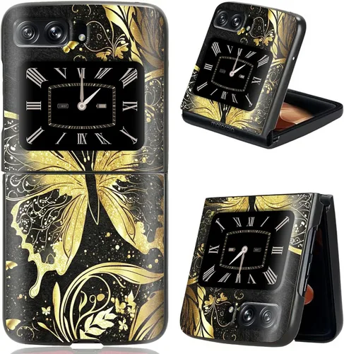 Vista 20 de Rossy Funda para Motorola Razr Plus 2023 para Moto Razr+ 2023 con patrón de niña africana para mujeres y hombres, ultra delgada, ligera