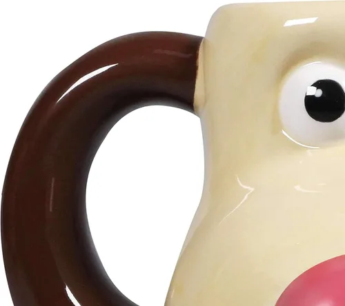 Vista 6 de Half Moon Bay - Taza de cerámica con licencia oficial de Wallace y Gromit Gromit Gromit que cambia el calor, taza de café de 16.2 onzas