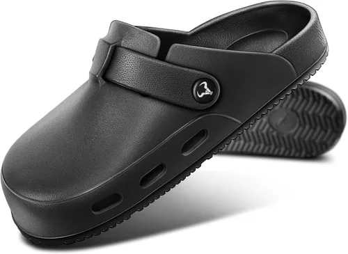 Vista 8 de KEMISANT Zuecos para Mujeres, Cómodas Sandalias Mules Pantuflas Zapatos de Enfermera y Jardín Unisex para Hombres Soporte Acolchado