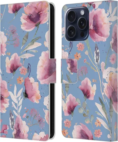 Vista 283 de Head Case Designs Officially Licensed Ninola Abstract Poppies Lilac Floral Leather Wallet Case Compatible with Samsung Galaxy A07 4G