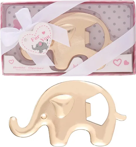 Vista 10 de Juego de 24 abrebotellas de elefante, recuerdo de fiesta de baby shower, para invitados, abrebotellas en forma de elefante, regalos de baby shower