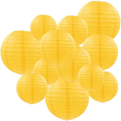 Vista 15 de 10 linternas de papel blanco para decoración de fiesta, 16 pulgadas, grandes, de papel redondo chino, para colgar, linternas gigantes
