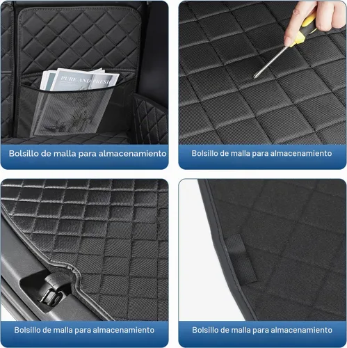Vista 6 de Topfit para Tesla Model Y Tapetes para maletero Forro impermeable para maletero Protector de asientos de coche para perros Tapete para todo