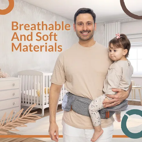 Vista 6 de Portabebés de cadera para bebés – Portabebés ergonómico y ajustable para recién nacidos a niños pequeños con asiento de cadera – Extensor