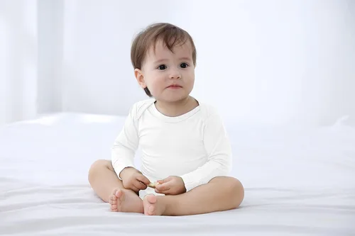 Vista 6 de GUISBY Body unisex de rayón de bambú a presión para bebé, manga larga con puños y mitones