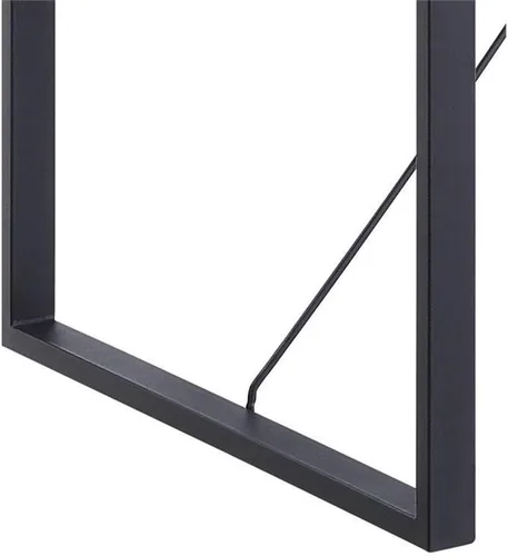 Vista 6 de Acme Nakula - Mesa de comedor de madera con base de trineo en roble gris y negro