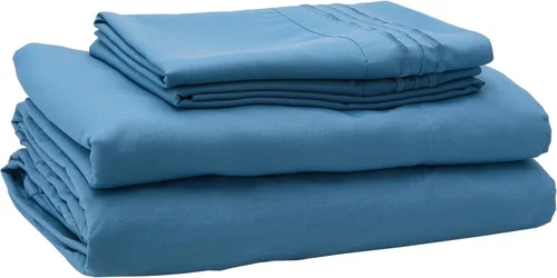 Vista 72 de Juego de sábanas extrasuaves de tamaño individual, ropa de cama transpirable y lujosa con correas elásticas integradas para las esquinas, colección
