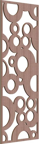 Vista 153 de 9 3/8"W x 24 3/8"H x 1/4"T Farwell Decorativos Paneles de Pared de Madera Calado, Hickory